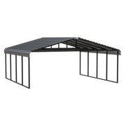 Arrow Storage Products Carport 20 ft. x 20 ft. x 9 ft. Charcoal CPHC202009